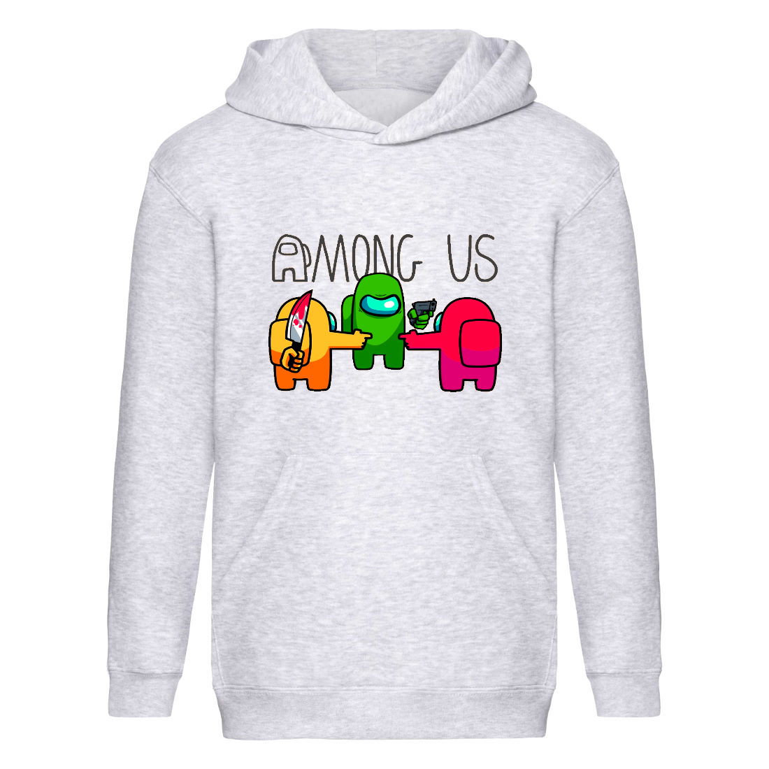 

Худи детская Амонг ас 01 (Among us) серая (AMU gry 01) 164 см