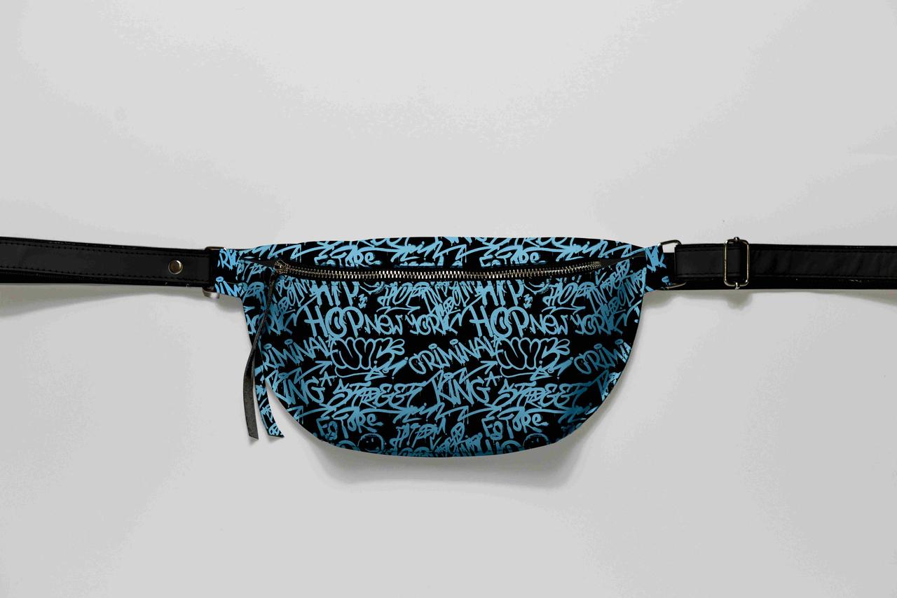 

Поясная сумка бананка BLUE Kanda WALL