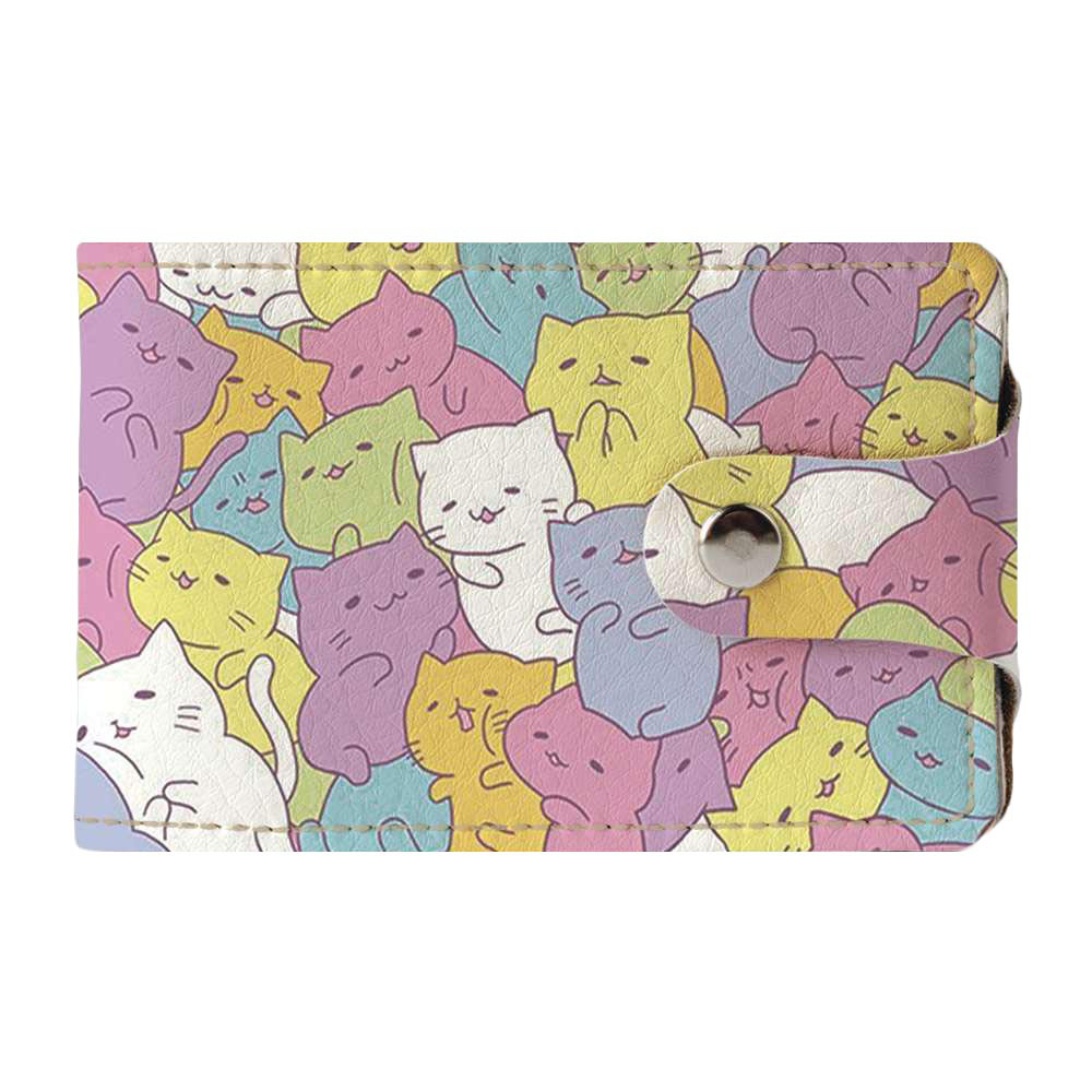 

Визитница Fisher Gifts Duo 194 Цветные котики фон экокожа