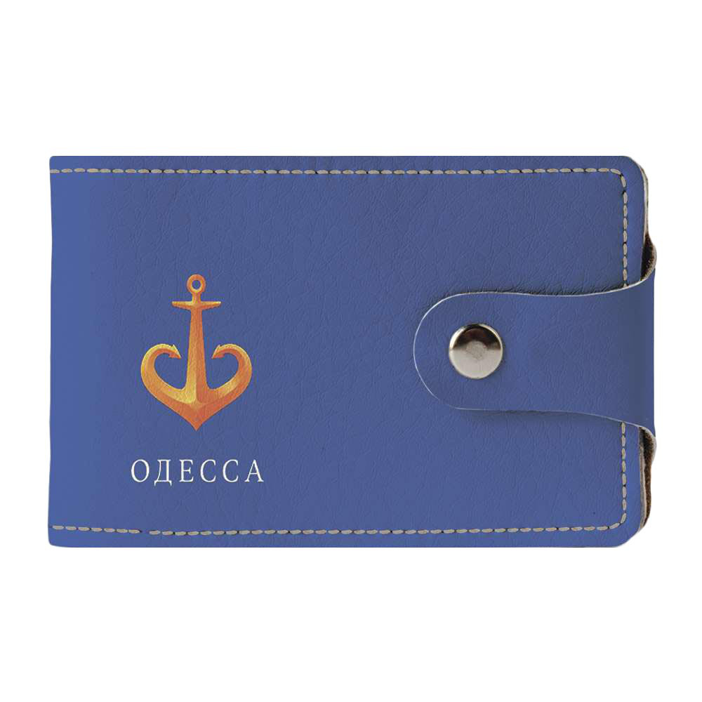 

Визитница Fisher Gifts Duo 882 Золотой якорь экокожа