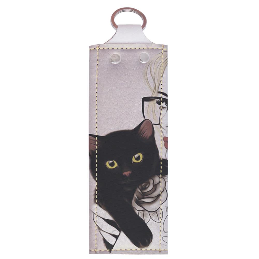 

Ключница Fisher Gifts Uno 25 Девушка с котиком экокожа
