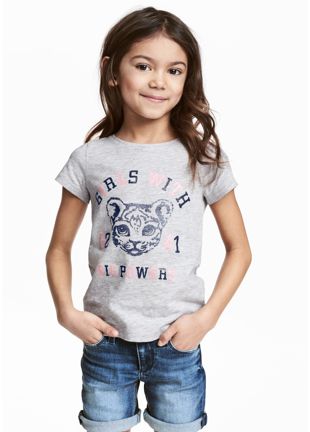 

футболка H&M kids 5hm01120164 92 см Серый 2000000365701