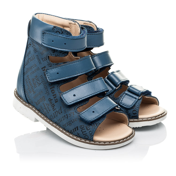 

Ортопедические босоножки (с высоким берцем) Woopy Orthopedic 23 синий (8142)
