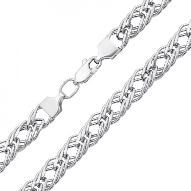 

Серебряная цепочка мужская Берлин в плетении ромб 55см 093525