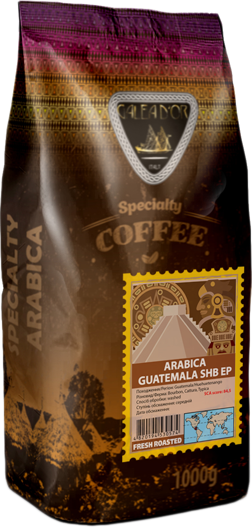 Акція на Кофе в зернах Galeador Арабика Гватемала 1 кг (4820194530574) від Rozetka UA