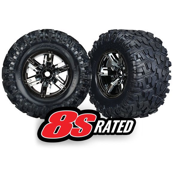 

Колеса Traxxas X-Maxx 8s в сборе 2шт черный хром (7772A)