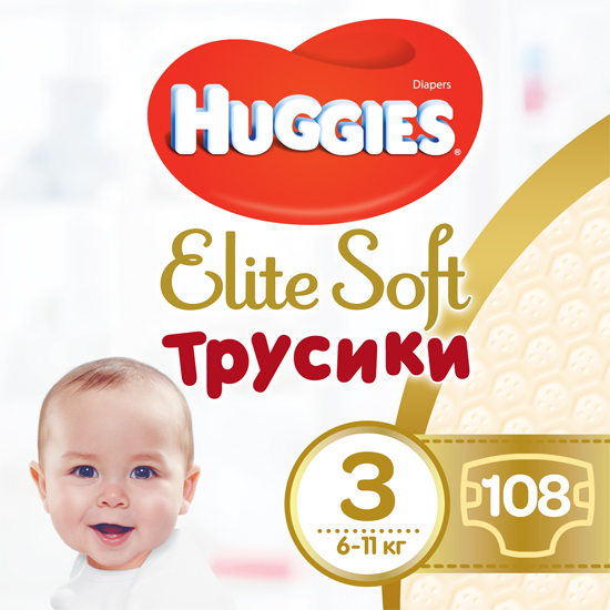 Акция на Трусики-подгузники Huggies Elite Soft Pants 3 (M) 108 шт (5029053547091) от Rozetka UA