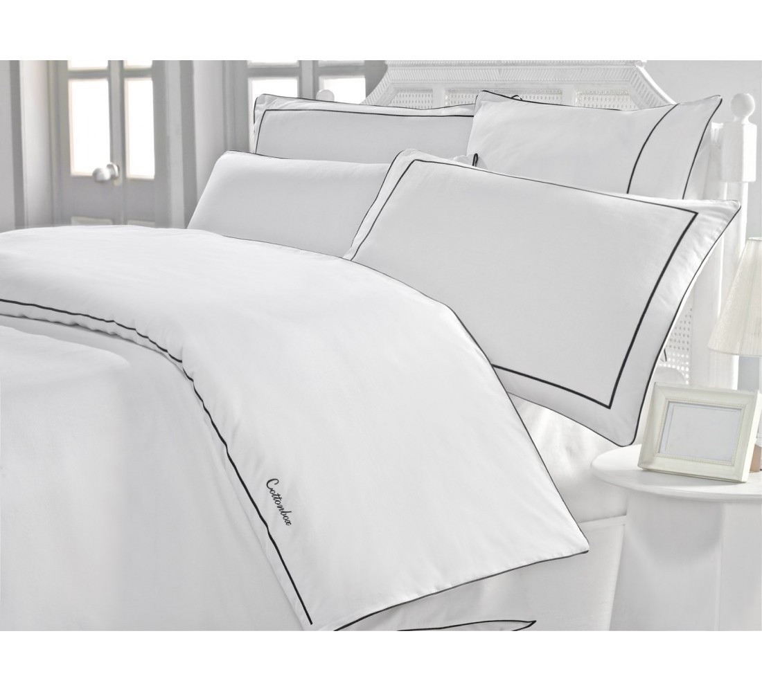 

Комплект постельного белья COTTON BOX MAHUR ПОПЛИН 200х220 Белый