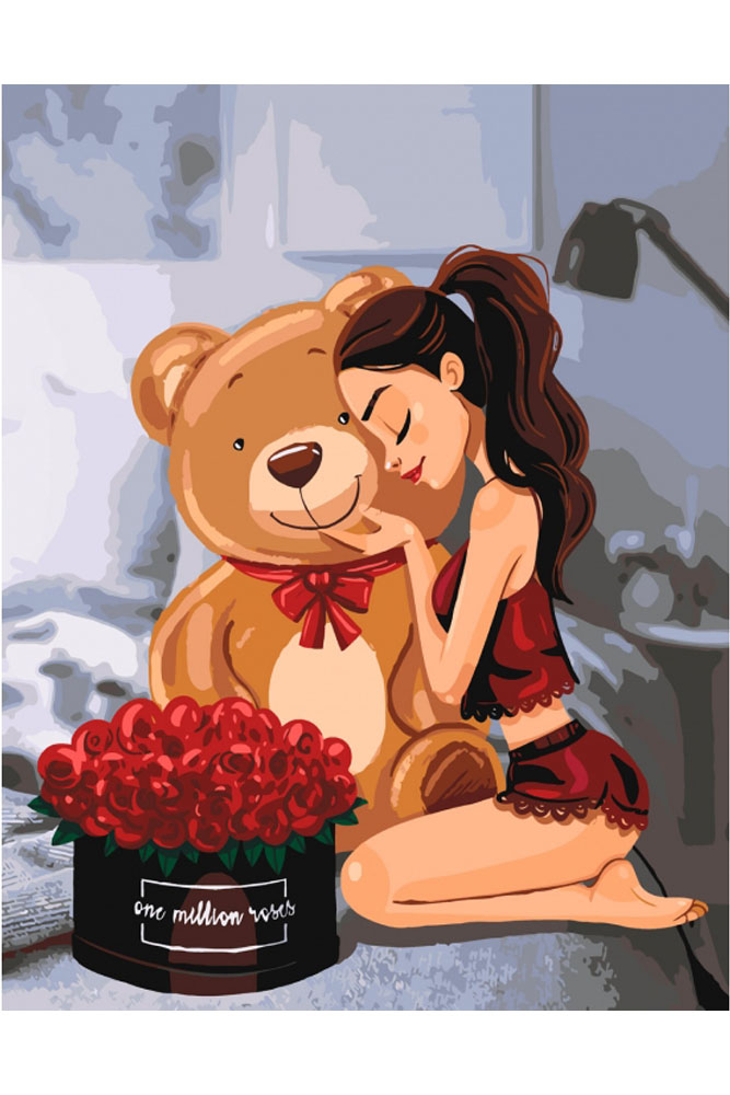 

Набір для розпису по номерах."One million roses" Идейка (КНО4606)