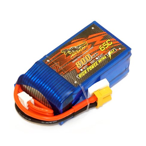

Аккумулятор Dinogy LiPO 11,1В 800мАч 3S 65C 56х30х23мм 70г XT30 (DLC-3S800H-XT30)