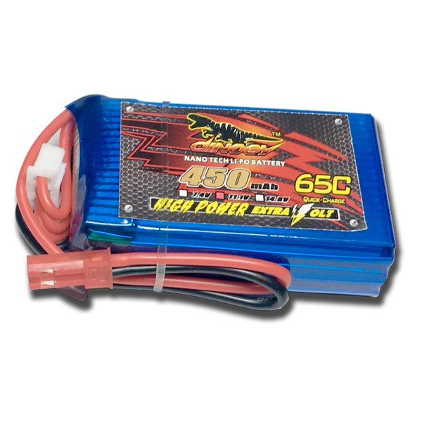 

Аккумулятор Dinogy LiPO 11,1В 450мАч 3S 65C 53х30х15мм 44г JST-SYP (DLC-3S450H-JST)