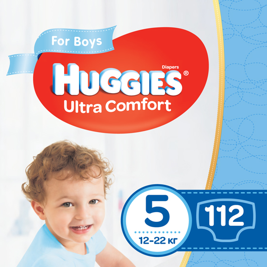

Подгузники Huggies Ultra Comfort 5 Mega для мальчиков 112 шт (56x2) (5029054218136)