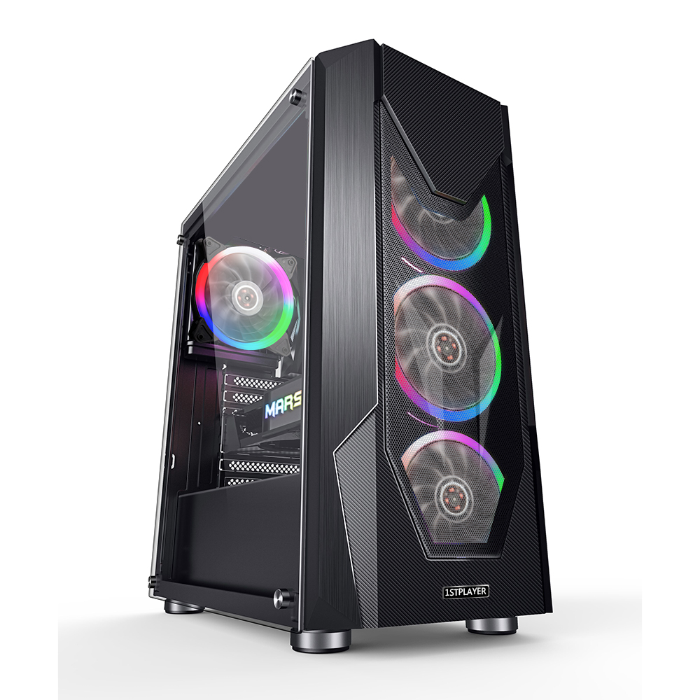

Корпус 1stPlayer D5-R1 Color LED Black без БП