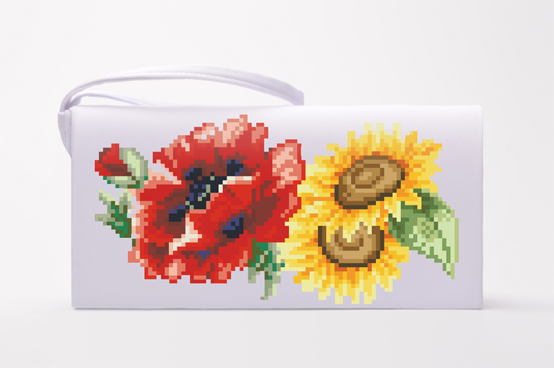 

Набір для вишивки нитками Барвиста Вишиванка заготовки пошитого клатча Маки і соняхи (КЛ040дБ1301i)