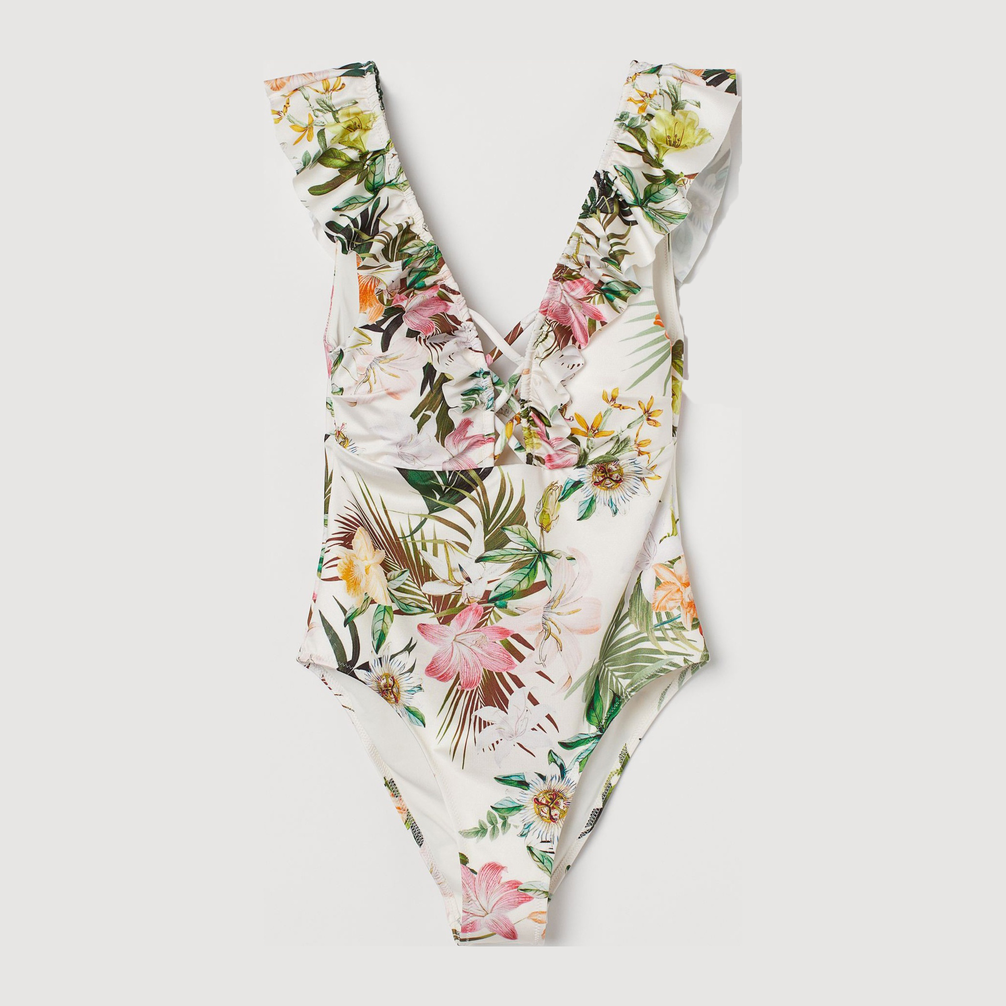 

Купальник слитный женский H&M zh0832309  Белый/Цветы, Купальник слитный женский H&M zh0832309 48 Белый/Цветы