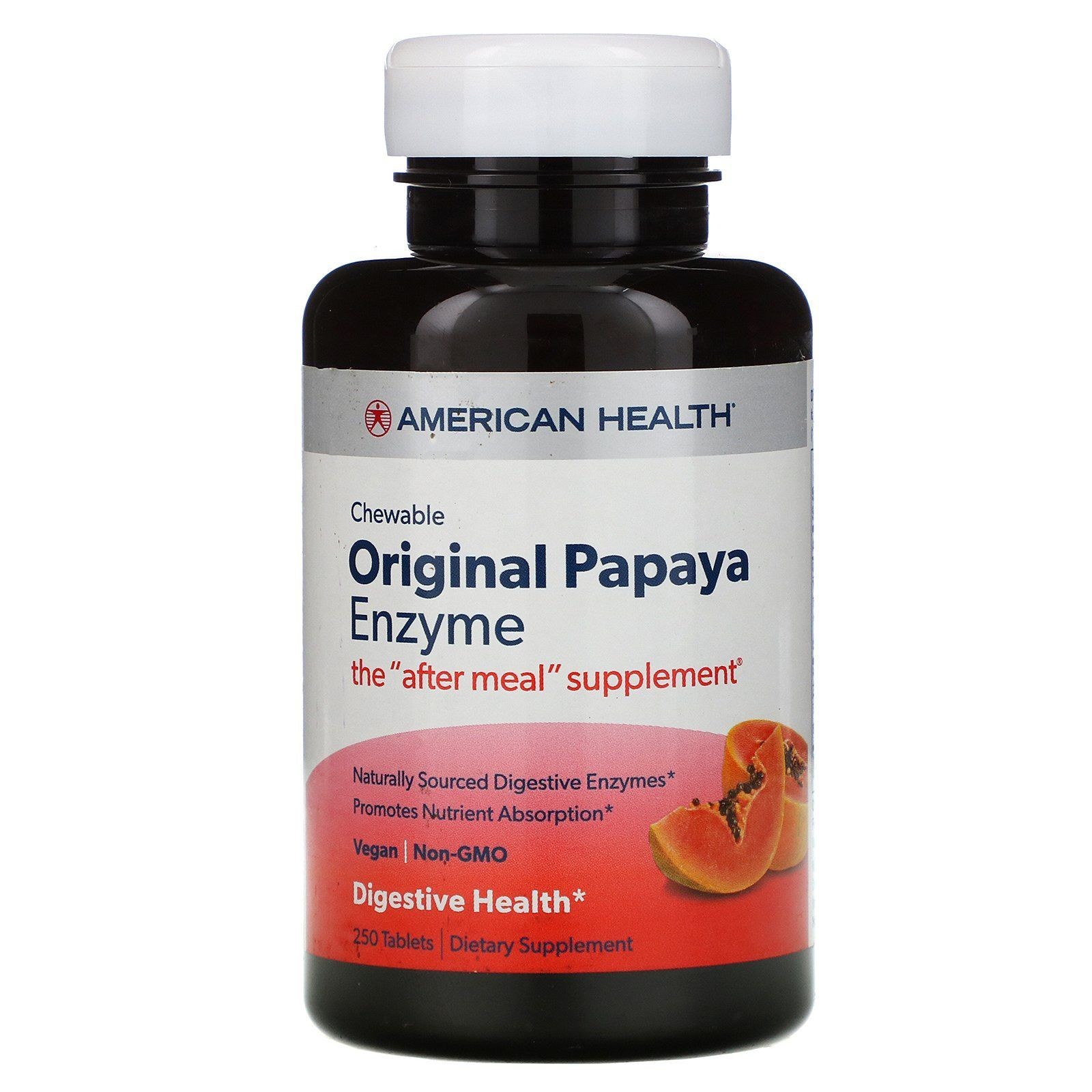 

Ферменты папайи Original Papaya Enzyme American Health 250 жевательных таблеток (AH017)