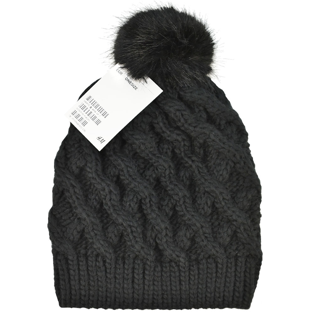 

Шапка H&M One Size Black Чорна
