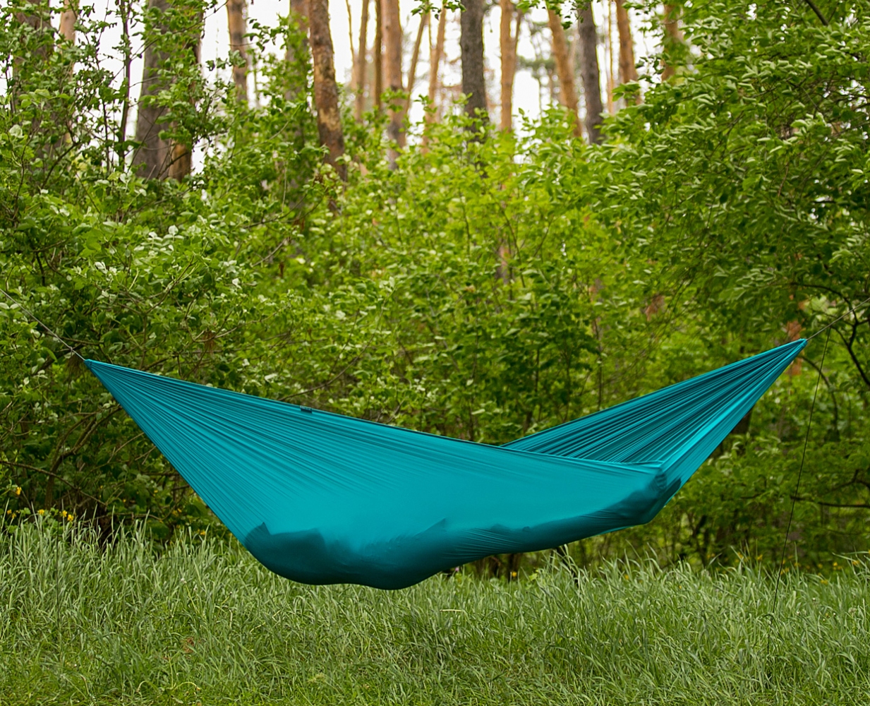 

Гамак с технологической подвеской Levitate ULTRALIGHT Бирюзовый (со стропами и карабином)