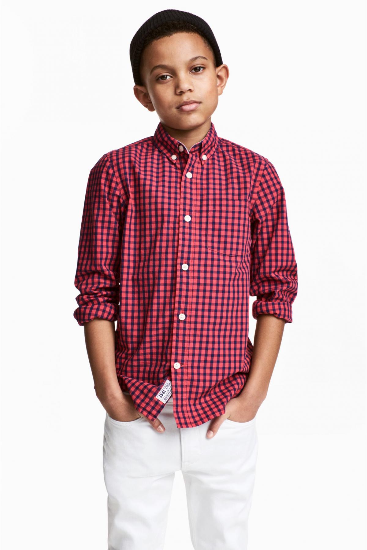 

Рубашка H&M 140 (9-10y) Красная (5664-0456273006)