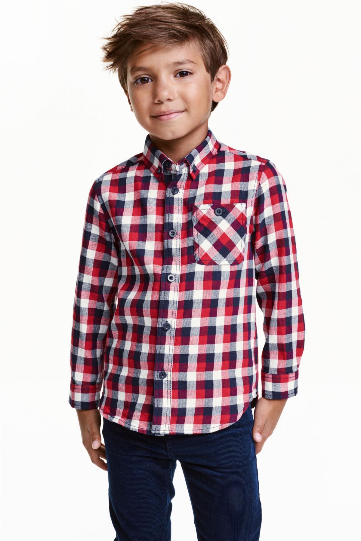 

Рубашка H&M 104 (3-4y) Красная (3609-0383883001)