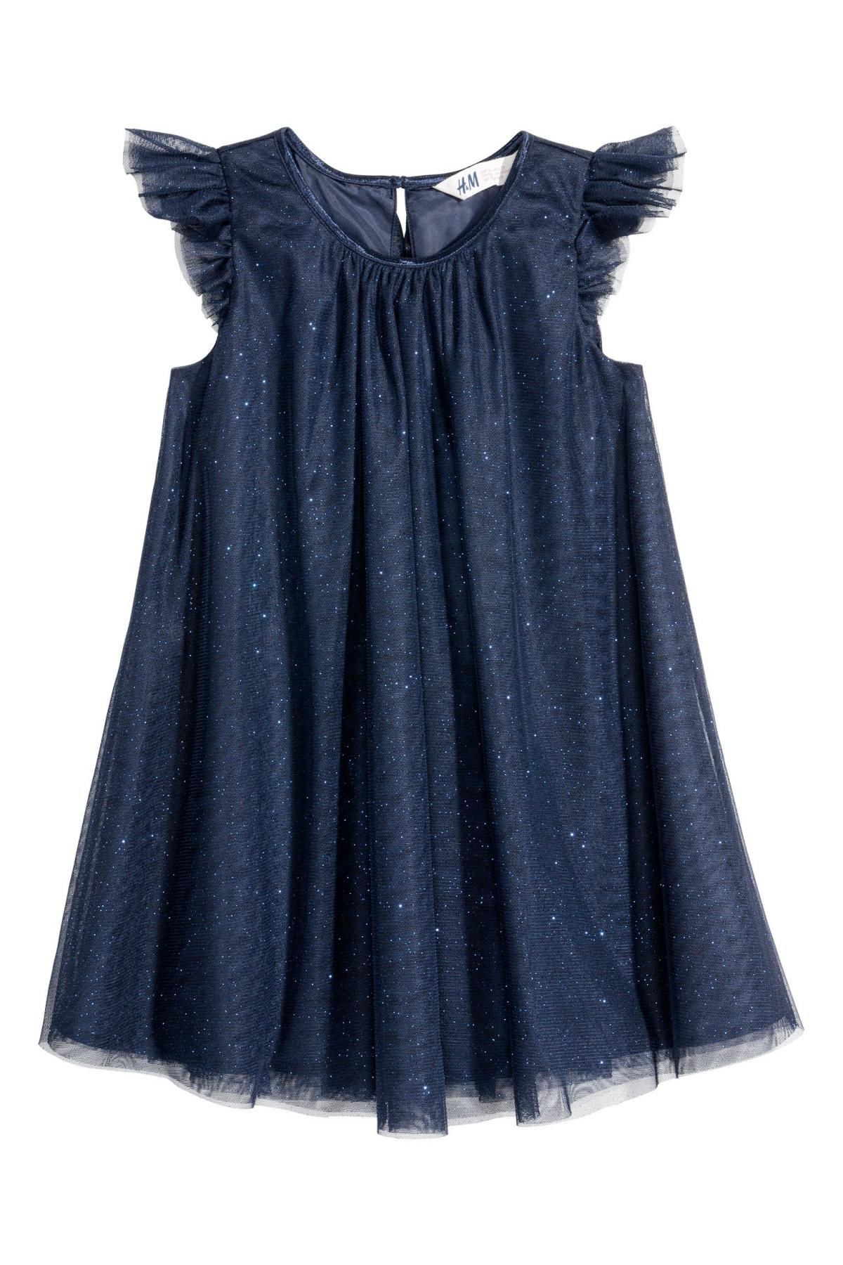 

Блестящее тюлевое платье H&M 128 (7-8y) Синее (5465-0519608006)