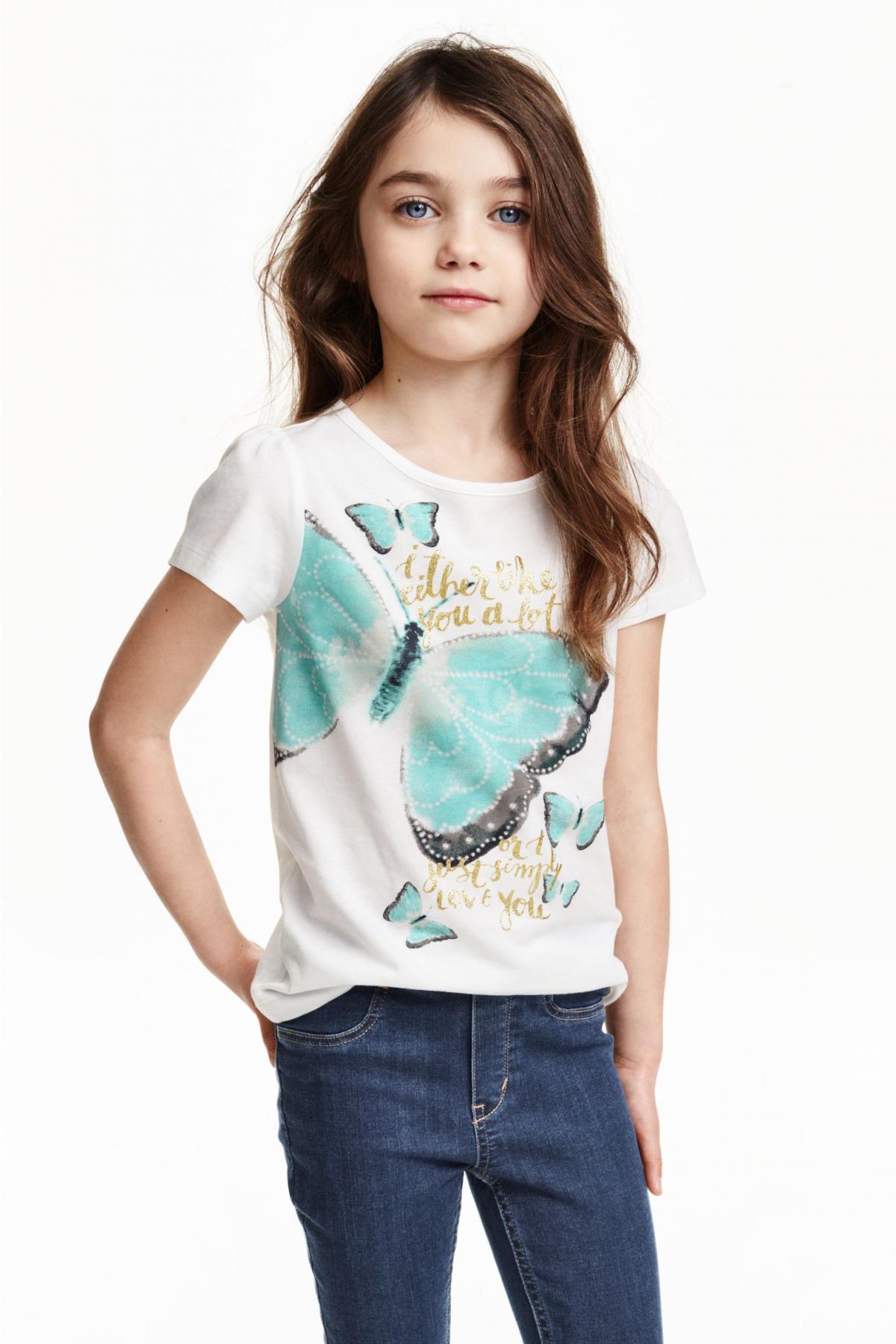 

Трикотажный топ H&M 134-140 (8-10y) Белый (4955-0350267003)