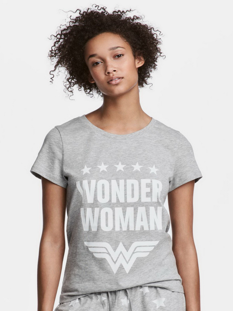 

Футболка пижамная H&M 0298544-6 S Серая
