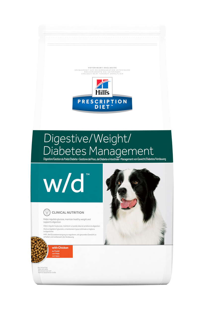 

Сухой корм Hill's PD w/d Digestive/Diabets для собак при сахарном диабете с курицей, 5 кг