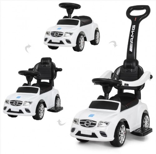 

Каталка - толокар с родительской ручкой Bambi AMG БЕЛАЯ арт. 3902L-1
