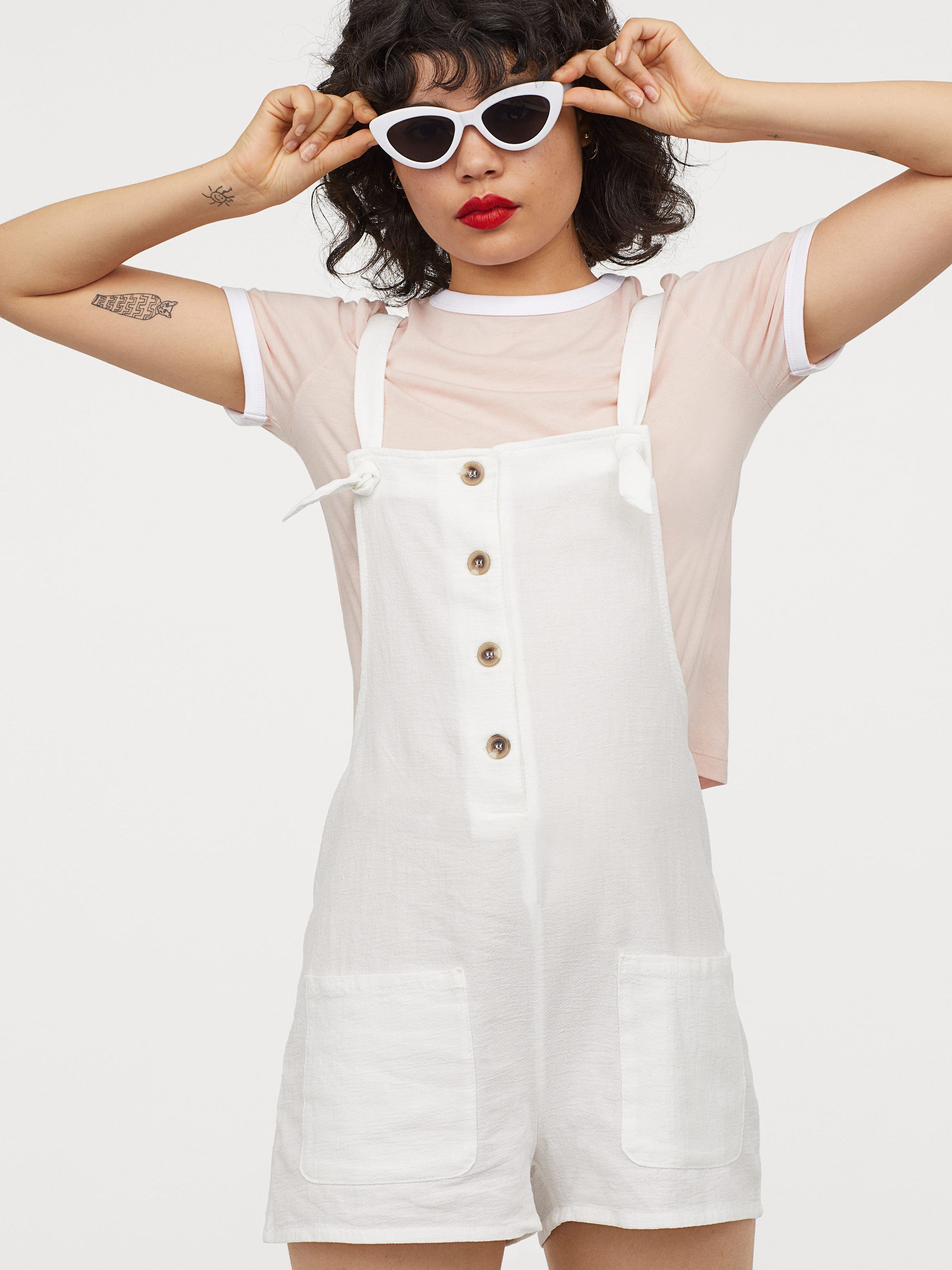 

Полукомбинезон H&M 748099a79  Белый, Полукомбинезон H&M 748099a79 32 Белый