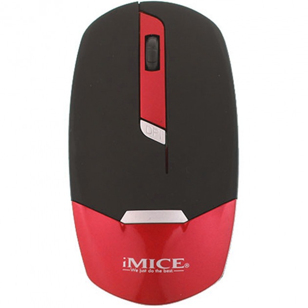 

Игровая безпроводная мышка IMICE E-2330 1600dpi мышь оптическая компьютерная геймерская черно-красная