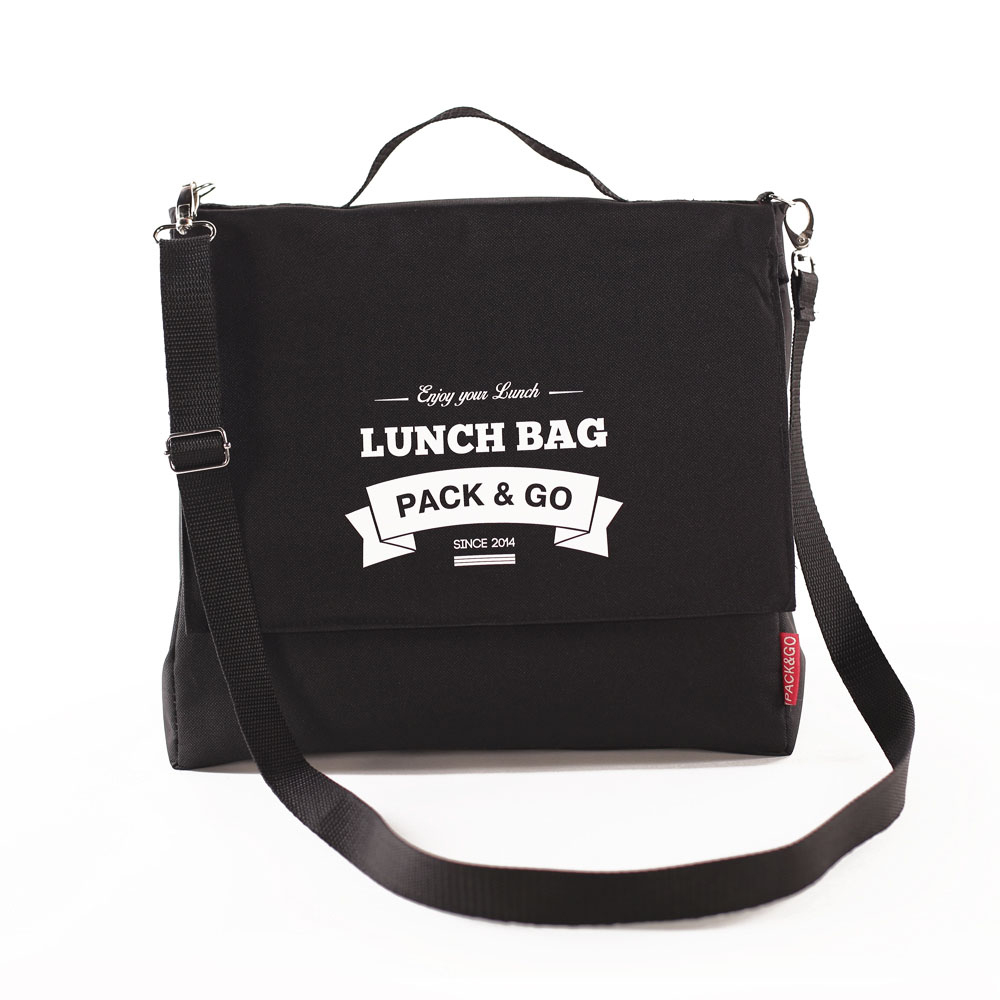 

Термосумка Lunch Bag (Ланч Бег) Pack and Go "Lunch Bag L+ увеличенный" черный (LB801)