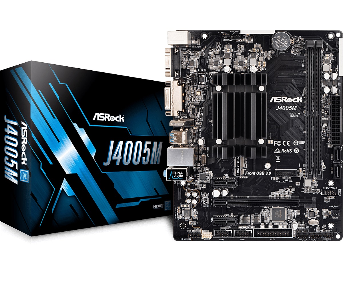 

Материнская плата ASRock J4005M Micro ATX