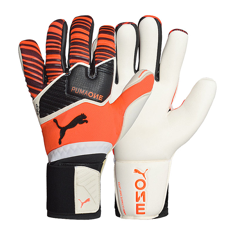 

Рукавиці воротарські Puma One Grip 1 Hybrid Pro 7.5р оранжеві з чорним