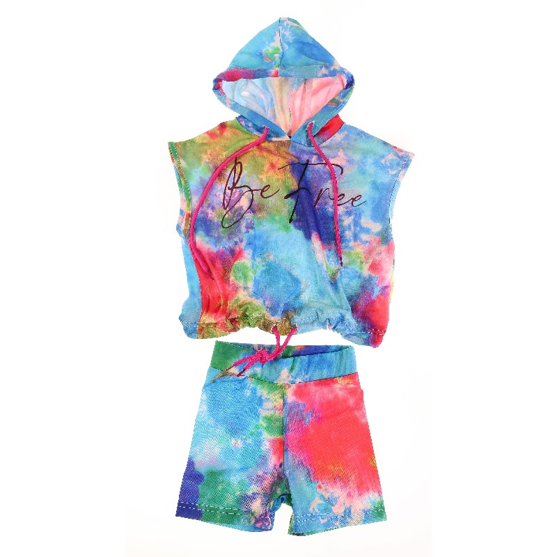 

Футболка + Шорты для девочки CLOISE CLO214003 98 см голубой/фуксия
