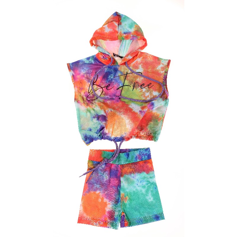 

Футболка + Шорты для девочки CLOISE CLO214003 110 см оронжевый/лиловый (551231)
