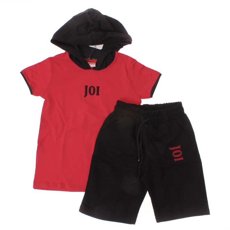 

Футболка + Шорты для мальчика JOI T-806 146 см красный/черный (523570)