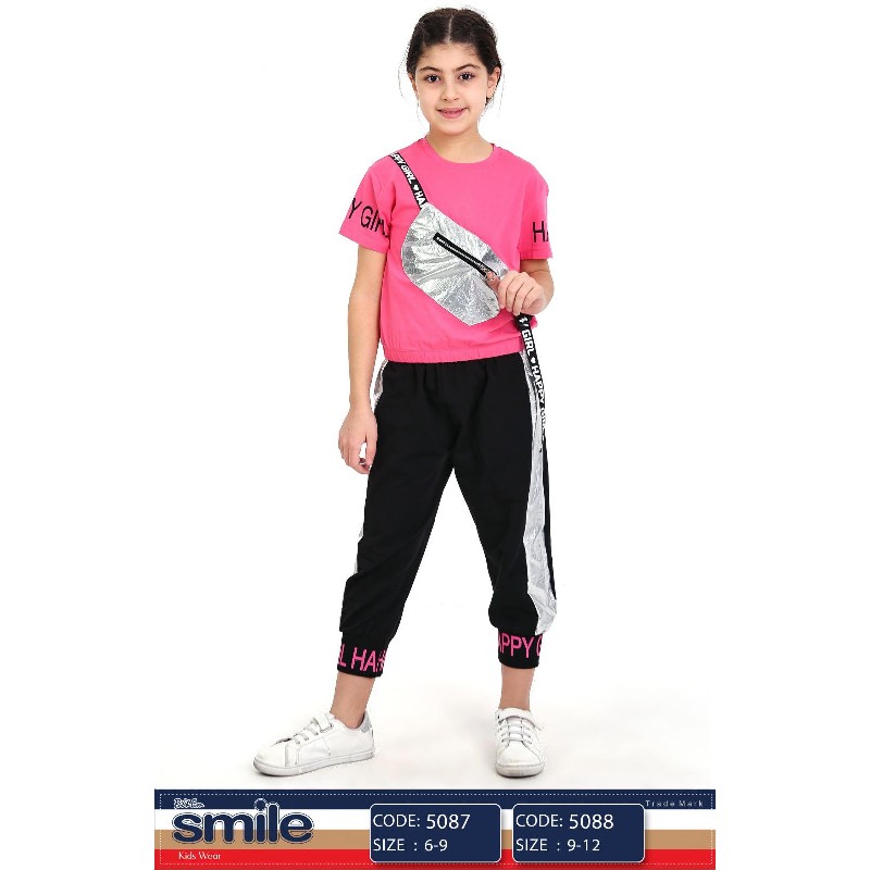 

Футболка + бриджи для девочки SMILE 5087 128 см т-розовый/чорный (553062)