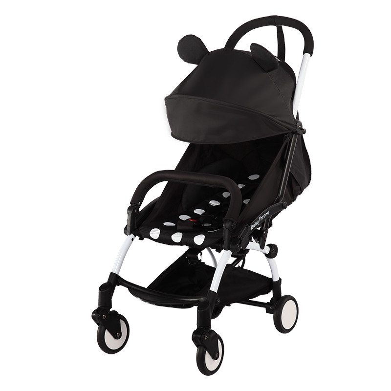 

Прогулочная коляска Baby Throne с облегчённой рамой. Вес 5,8 кг. Чёрный с белым