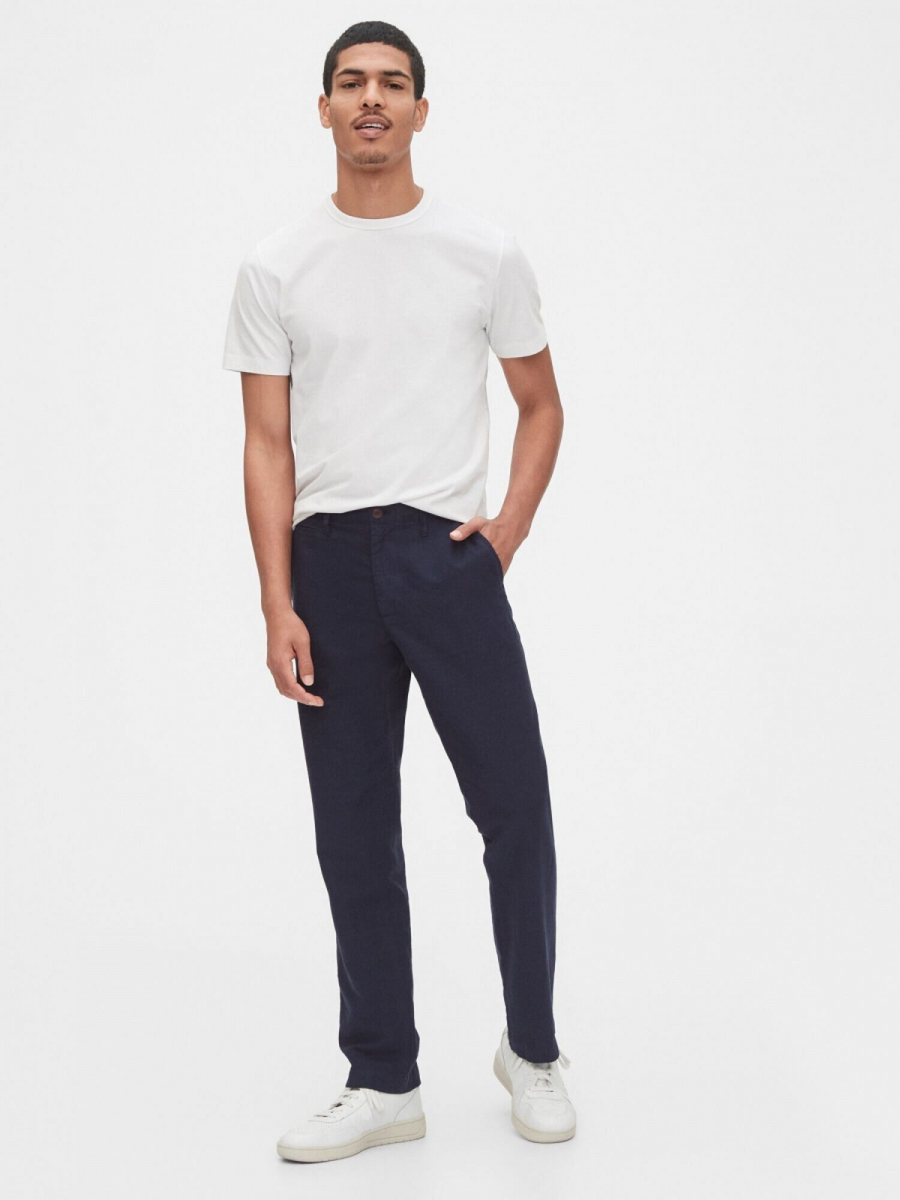 

Брюки лляні GAP 5447010423 tapestry navy 32L36 Синій