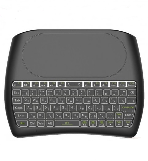 

Клавиатура беспроводная с тачпадом D8 Keyboard (рус+анг) Touchpad, Подсветка, Аккумулятор (картон)