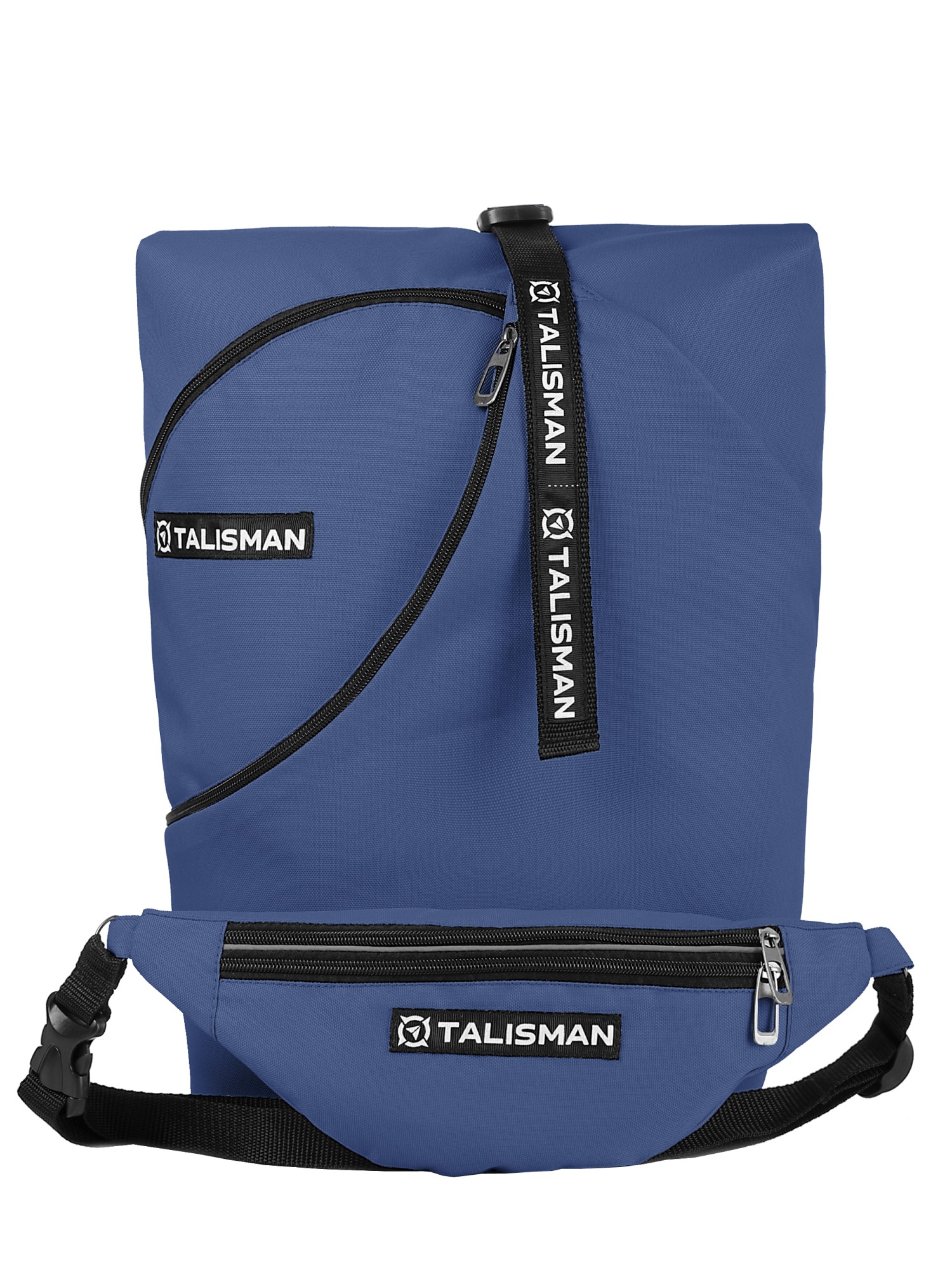 

Рюкзак-трансформер Talisman модель RollTop для ручной клади 40х20х25 см с изменяемым размером до 55х20х25 см + сумка-бананка Серый (6203005)