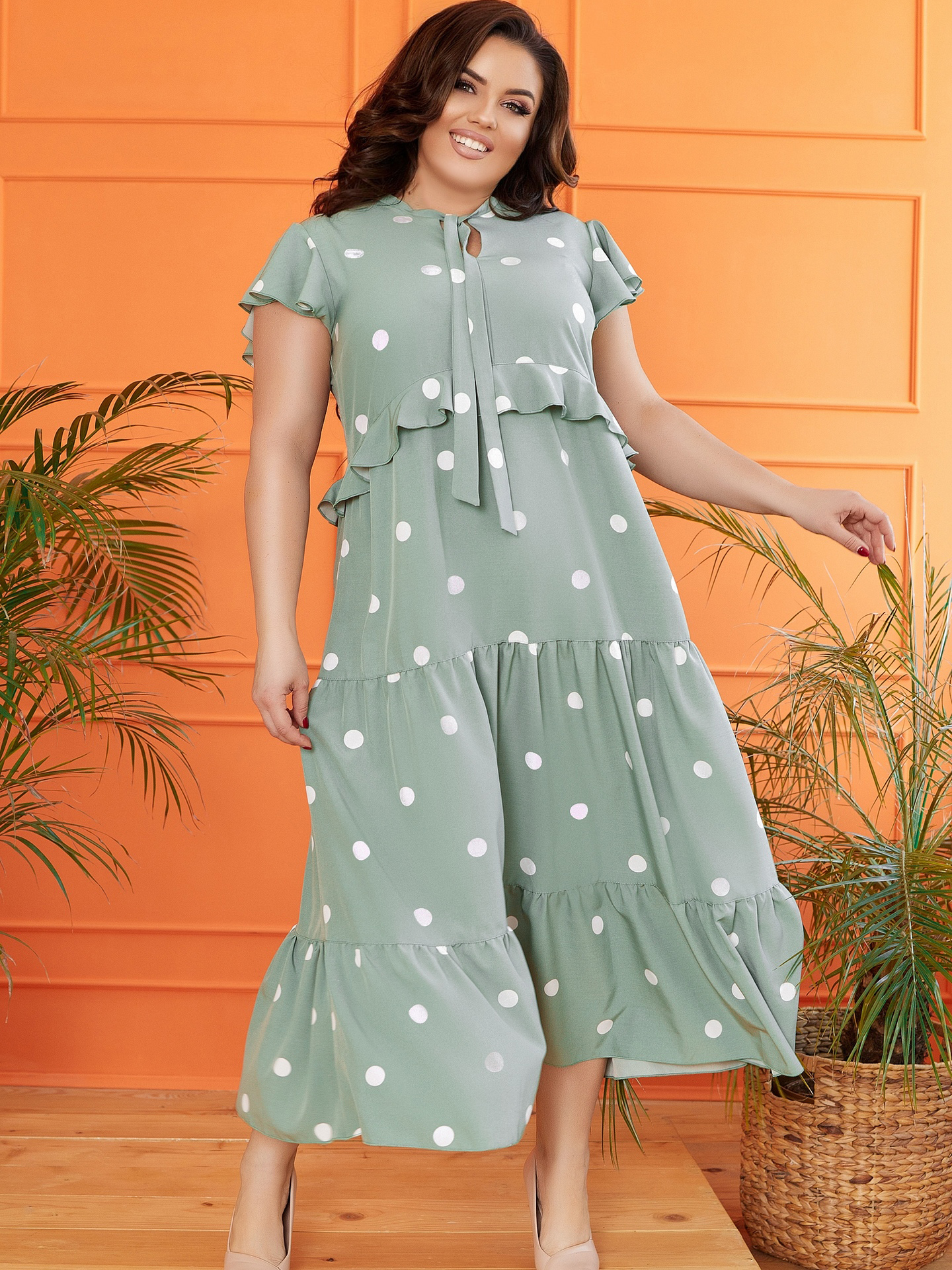 

Платье New Fashion 179  Мятное, Платье New Fashion 179 56 Мятное