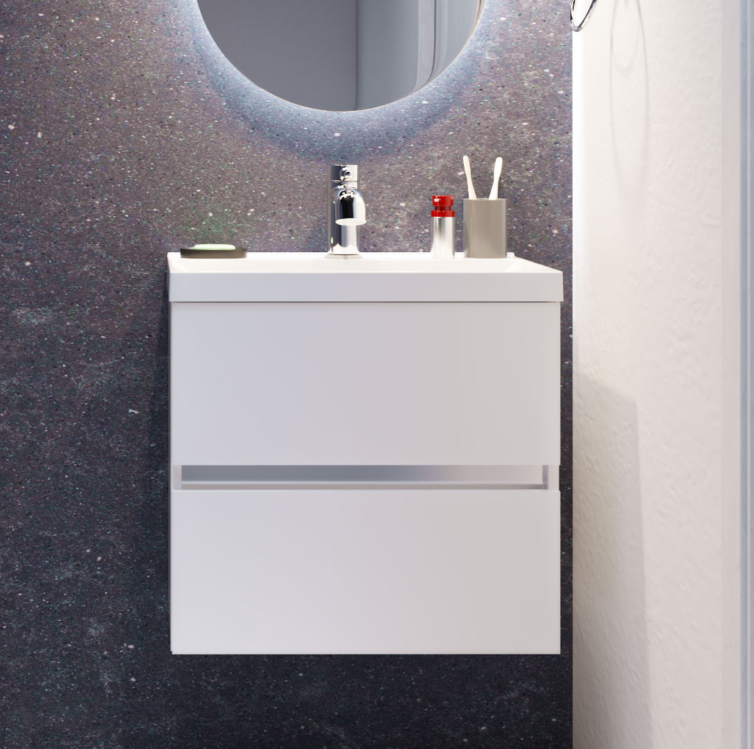 

Шкаф подвесной FANCY MARBLE Rodos c раковиной Dora