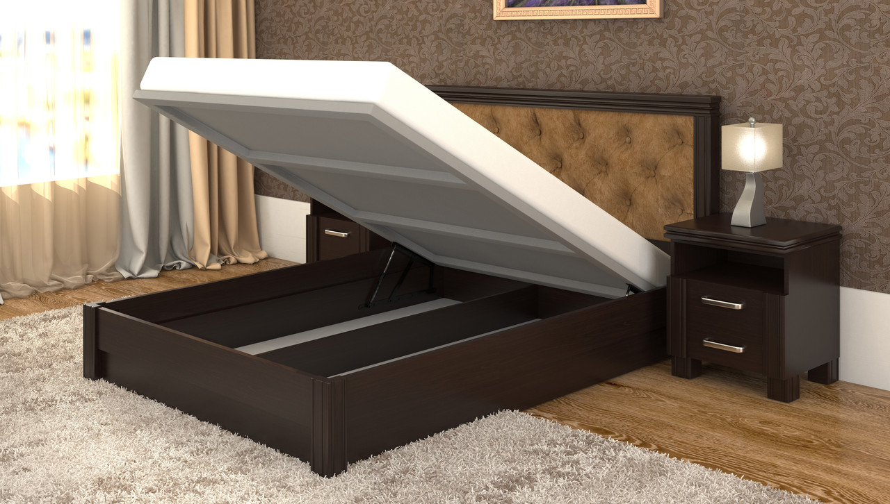 

Полуторная кровать классическая Da-Kas с подъемным механизмом Маргарита ДСПЛ 166х212х109 см орех