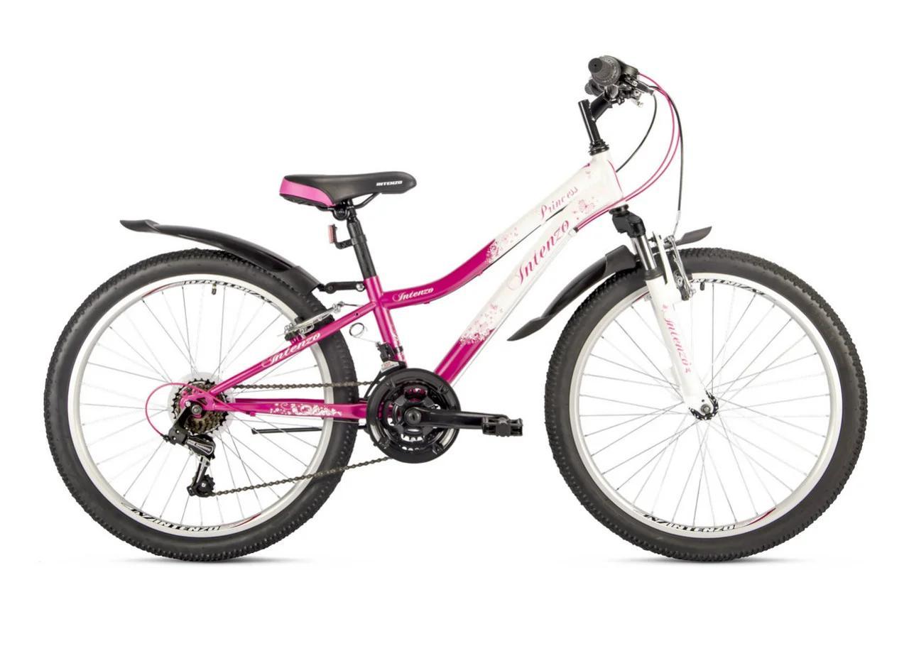 

Велосипед 24" Intenzo PRINCESS AM Vbr RS35 (12") женский Бело-розовый