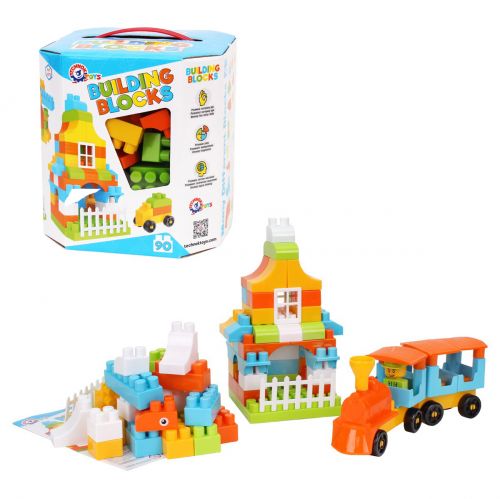 

Конструктор "Building Blocks", 90 деталей, голубой Технок. 36515