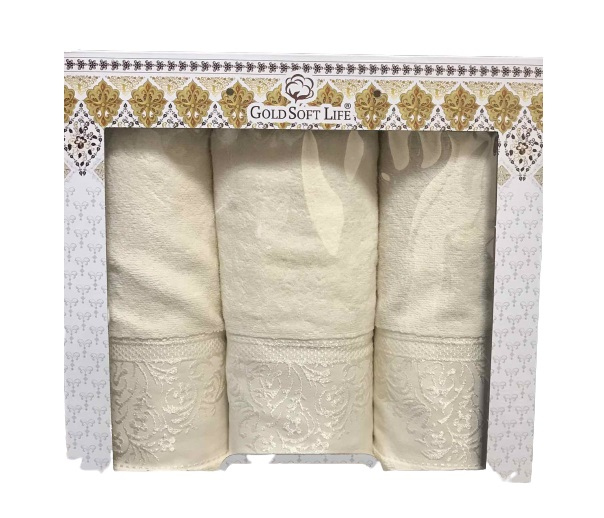 

Набор махровых полотенец Gold Soft Life Hindistan 50*90(2) и 70*140 кремовый (ts-02386)