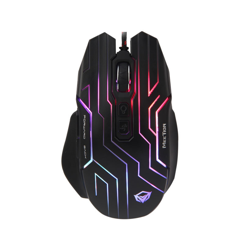 

Мышь проводная игровая MEETION Backlit Gaming Mouse RGB MT-GM22, черный