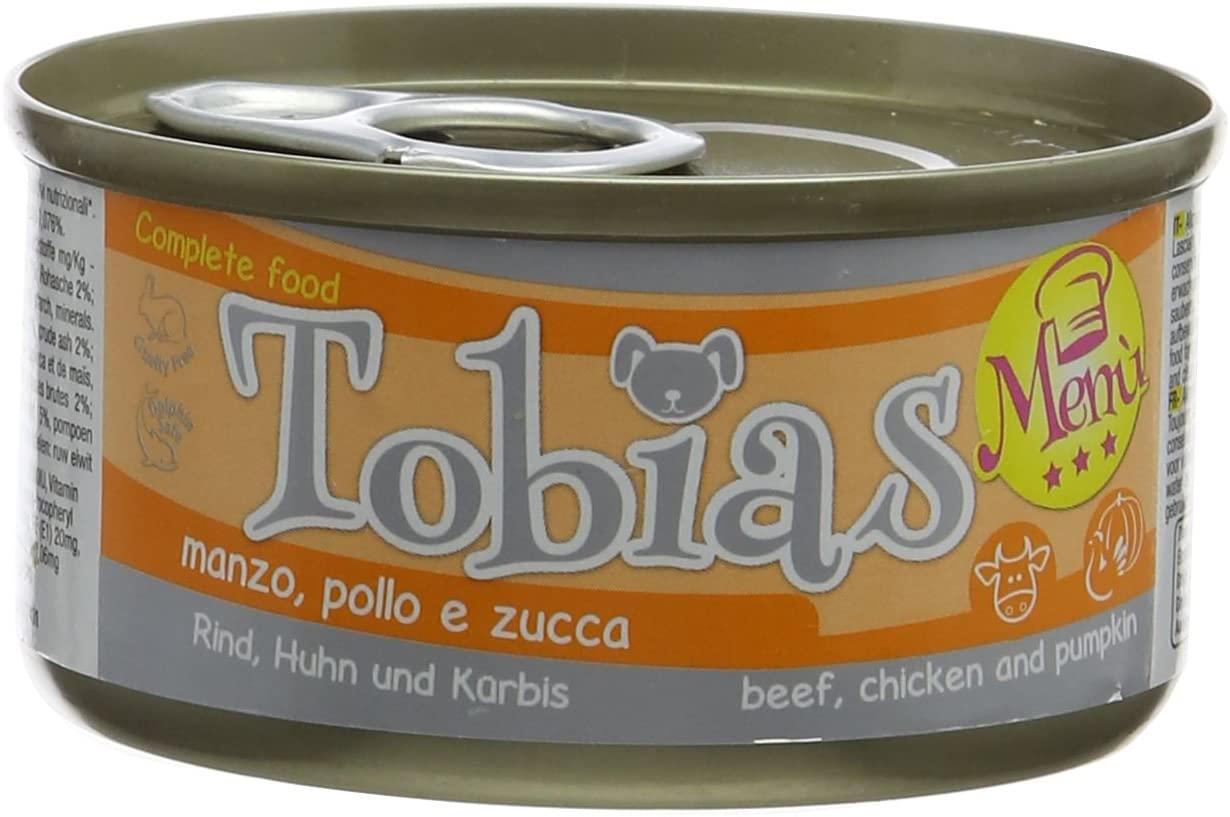 

Блок консервированного корма для собак Croci TOBIAS MENU говядина с куриными сердечками и тыквой (24*85 г)